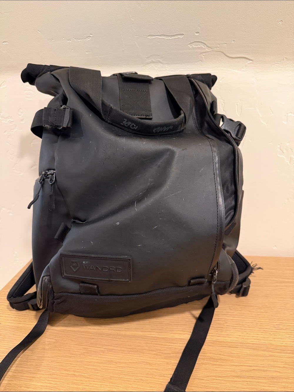 WANDRD Black Roll-Top Camera Backpack - Weatherproof Everyday Carry